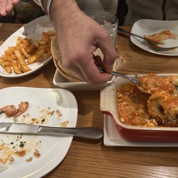 Famous Greek Kitchen - Shrimp Saganak, Sriracha Fries - Pizza Near Me - Greenwich, Connecticut Famous Greek Kitchen - Shrimp Saganak, Sriracha Fries - Pizza Near Me - Greenwich, Connecticut