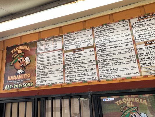 Menu photo 8 Taqueria El Naranjito Houston, TX