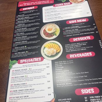 Tic Tac Thai - Menu - Thai Near Me - Spring, Texas
