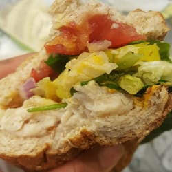 Chicken breast on 9 grain honey oat