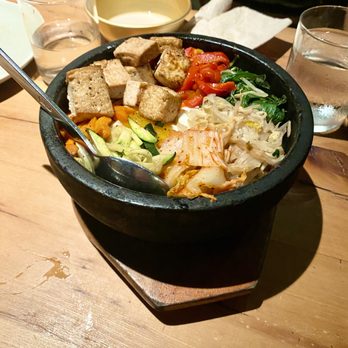 Oseyo - Dolsot Bibimbap w/ Tofu - Korean Near Me - Austin, Texas Oseyo - Dolsot Bibimbap w/ Tofu - Korean Near Me - Austin, Texas