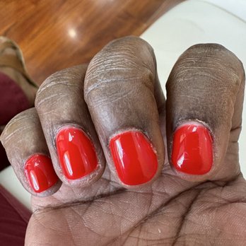 Pearl Image Nails - Another shot of some nails that were fine and others were not. No lotion or moisturizer added at the end of the basic manicure - Nail Salons Near Me - Sacramento, California