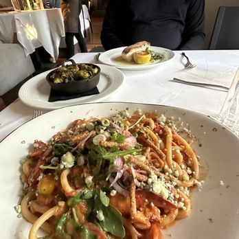 19 Raw - Lobster Bolognese, roasted Brussels and Halibut - Seafood Near Me - Edgartown, Massachusetts