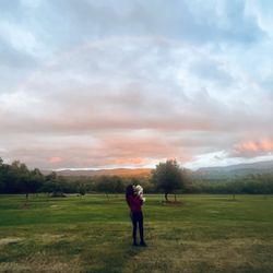 Colebrook Town of - Full rainbow over in orange sherbet sunset... Colebrook offers picturesque Mountain Views!