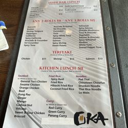 Luncheon menu