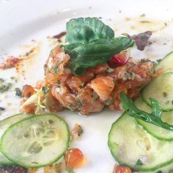 RÊVE - Salmon tartare (part deux) as one peels back the cucumbers. So tender. Sushi quality for sure. - French Near Me - Lafayette, California RÊVE - Salmon tartare (part deux) as one peels back the cucumbers. So tender. Sushi quality for sure. - French Near Me - Lafayette, California