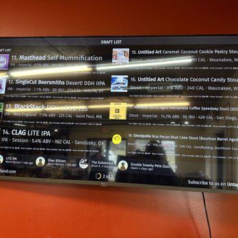 Harvest - Sandwiches and Craft Beer - a menu on the wall of a restaurant - Delis Near Me - Holland, Ohio