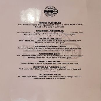 Tanglewood Pizza Company - Cocktail menu - Pizza Near Me - Advance, North Carolina Tanglewood Pizza Company - Cocktail menu - Pizza Near Me - Advance, North Carolina
