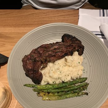 Ms. Icey's Kitchen & Bar - Ribeye, mashed potatoes and asparagus - Bars Near Me - Decatur, Georgia