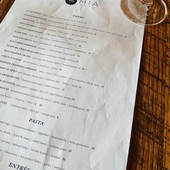 Mia Italian Tapas & Bar - Menu! - Italian Near Me - Austin, Texas