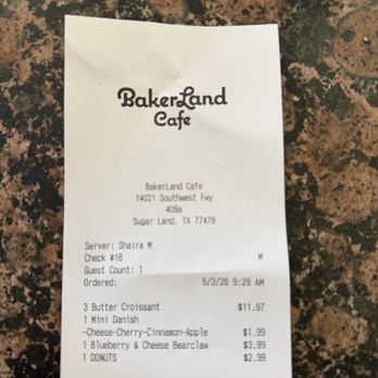 Bakerland Cafe - Total - Cafes Near Me - Sugar Land, Texas