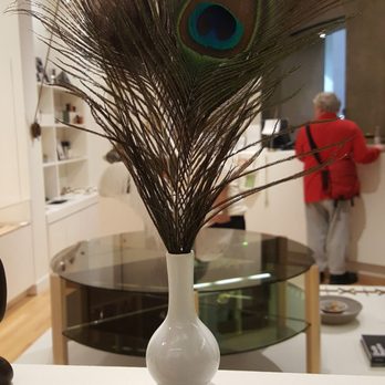 Frye Art Museum - Vase with peacock feather in the gift shop. - Art Museums Near Me - Seattle, Washington Frye Art Museum - Vase with peacock feather in the gift shop. - Art Museums Near Me - Seattle, Washington