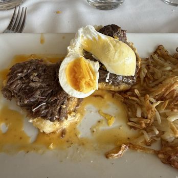 Refinery Jax Beach - Short Rib Benedict (overcooked eggs) - Bars Near Me - Jacksonville Beach, Florida Refinery Jax Beach - Short Rib Benedict (overcooked eggs) - Bars Near Me - Jacksonville Beach, Florida