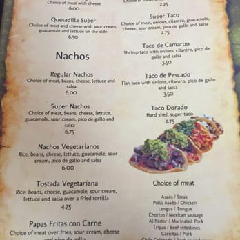 La Costa Del Sol - Menu pg4 - Mexican Near Me - Vallejo, California
