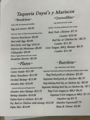 Menu photo 1 Taquerias Daisy's Winfield, TX Menu photo 1 Taquerias Daisy's Winfield, TX