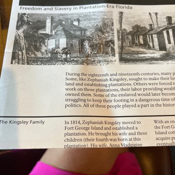 Kingsley Plantation - Kingsley Plantation info sheet. - Landmarks & Historical Buildings Near Me - Jacksonville, Florida