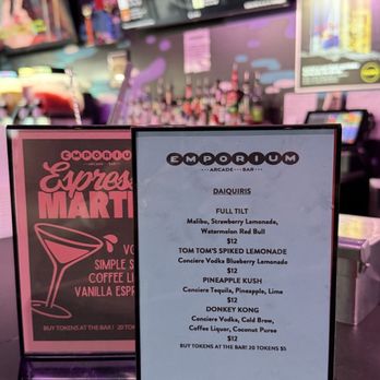 Emporium Arcade Bar - Drink menu - Bars Near Me - New Orleans, Louisiana Emporium Arcade Bar - Drink menu - Bars Near Me - New Orleans, Louisiana