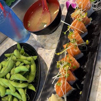 Sushi Times - Edamame, Miso soup, & Alaskan roll were perfect - Sushi Bars Near Me - Riverside, California Sushi Times - Edamame, Miso soup, & Alaskan roll were perfect - Sushi Bars Near Me - Riverside, California