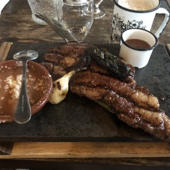D' La Santa - Ribeye with beans and grilled cactus - Mexican Near Me - Seattle, Washington