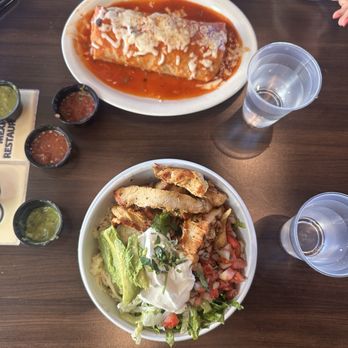 Las Fuentes - CHILE RELLENO (wet burrito)  BURRITO BOWL - Mexican Near Me - Chatsworth, California