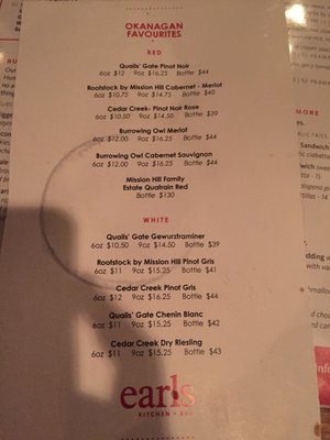 Menu photo 6 Earls Kitchen + Bar Kelowna, BC
