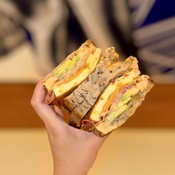 Equator Coffees - Breakfast Frittata Sandwich + prosciutto (10/2025) - Coffee & Tea Near Me - San Francisco, California Equator Coffees - Breakfast Frittata Sandwich + prosciutto (10/2025) - Coffee & Tea Near Me - San Francisco, California