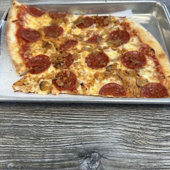 Slice House Pizza - Pepperoni and Sausage, Two slices. - Pizza Near Me - Huntersville, North Carolina Slice House Pizza - Pepperoni and Sausage, Two slices. - Pizza Near Me - Huntersville, North Carolina