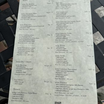 Hector Wine Company - June 2024 menu - Wineries Near Me - Hector, New York