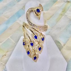 Gold Peacock Ring