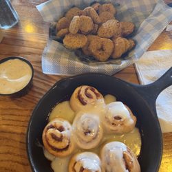 Cracker Barrel Old Country Store - Cinnamon rolls and fried pickles