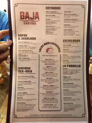 Menu photo 1 Baja Cantina Watagua, TX