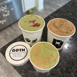 GOTH Creamery - Dirty Matcha, Dubai Chocolate, Matcha Coffee