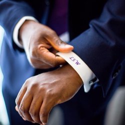 Connecticut Custom Clothing - Client bragging about his new CT custom clothing suit while at his wedding.