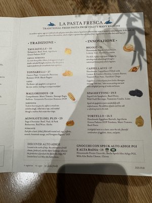 Menu photo 1 Il Pastaio di Eataly Dallas, TX