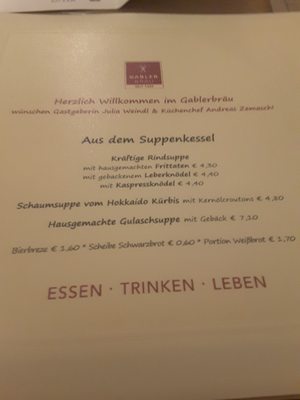 Menu photo 6 Gablerbräu Salzburg, 5 Menu photo 6 Gablerbräu Salzburg, 5