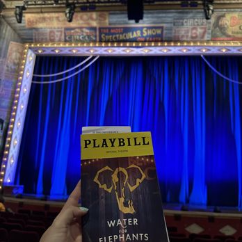Water for Elephants - Obligatory playbill photo at Water for Elephants - Performing Arts Near Me - New York, New York Water for Elephants - Obligatory playbill photo at Water for Elephants - Performing Arts Near Me - New York, New York