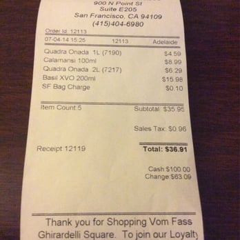 VOM FASS - Specialty Food Near Me - San Francisco, California VOM FASS - Specialty Food Near Me - San Francisco, California