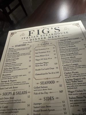 Menu photo 1 Fig's Steakhouse Tool, TX