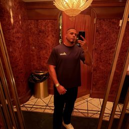 Mirror by the bathrooms, great for pictures. Mirror by the bathrooms, great for pictures.
