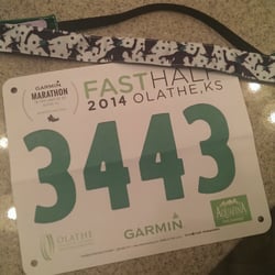 Garmin Marathon In the Land of Oz - 2014 half bib. My matching headband is fron Sweat Me Pretty on etsy.com