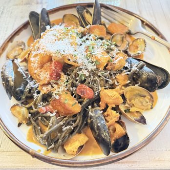 Capri Lasagneria - Squid ink pasta with seafood - Italian Near Me - Burlingame, California