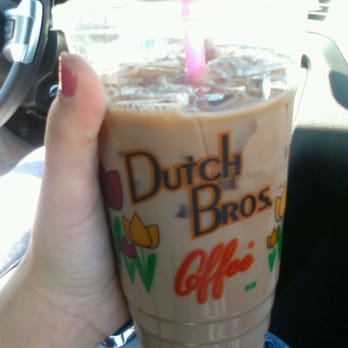 Dutch Bros Coffee - mediun iced non fat almond joy coffee - Coffee & Tea Near Me - Gresham, Oregon