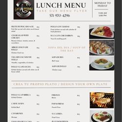 Lunch Menu. We Deliver!!