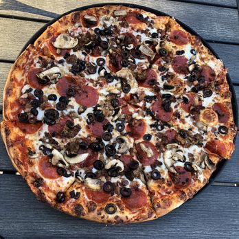 Ten Pin Fun Center - Pizza (Final sausage, olives, mushrooms, pepperoni) - Bowling Near Me - Turlock, California Ten Pin Fun Center - Pizza (Final sausage, olives, mushrooms, pepperoni) - Bowling Near Me - Turlock, California