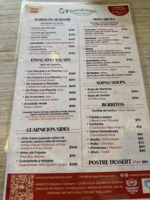 Menu photo 4 Tacos Gardenias Cabo San Lucas, BCS Menu photo 4 Tacos Gardenias Cabo San Lucas, BCS