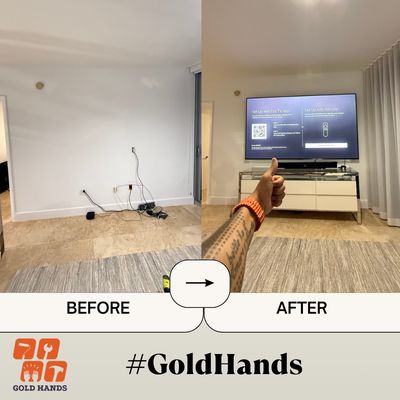 Handyman Gold Hands Logo