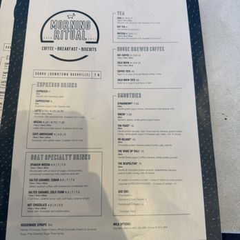 Morning Ritual - menu front 11/12/25 - Coffee & Tea Near Me - Nashville, Tennessee Morning Ritual - menu front 11/12/25 - Coffee & Tea Near Me - Nashville, Tennessee