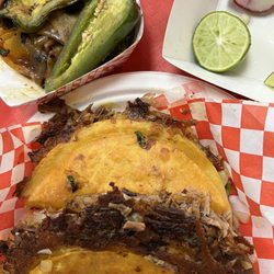 Tacos Los Potrillos - Delicious Queso Birria Tacos with consome
