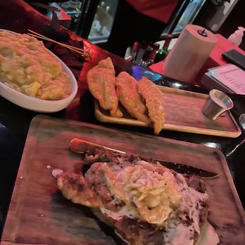 Prey - Surf and turf steak (with missing scallop) - Cajun/Creole Near Me - Houston, Texas