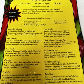 El Farol Mexican Restaurant - Lunch Specials side 1 at $12.95 - Mexican Near Me - Seattle, Washington El Farol Mexican Restaurant - Lunch Specials side 1 at $12.95 - Mexican Near Me - Seattle, Washington